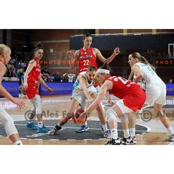 Mojca Jelenc of Slovenia in action during FIBA Women\'s EuroBasket Qualifiers between Slovenia and Poland in Ljubljana on February 12, 2023