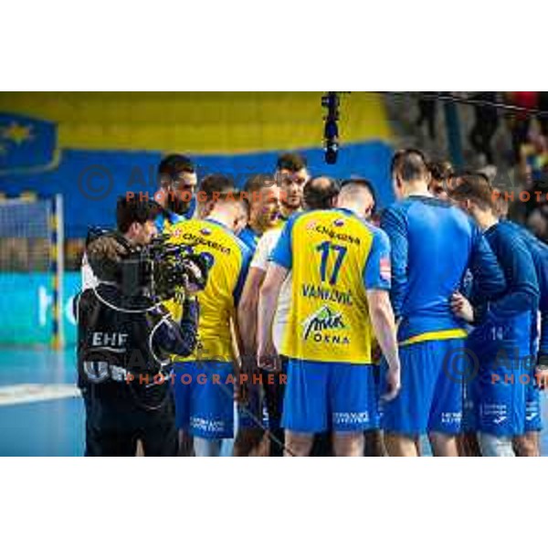 in action during EHF Champions League handball match between Celje Pivovarna Lasko and Barcelona handball in Zlatorog Arena, Celje, Slovenia on February 15, 2023