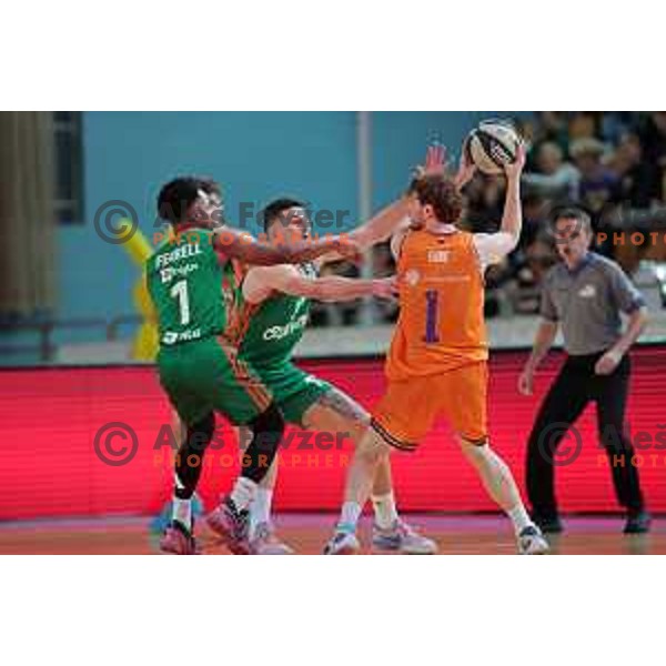 Action during the Final of Spar Cup between Helios Suns and Cedevita Olimpija in Lukna Hall, Maribor, Slovenia on February 17, 2023