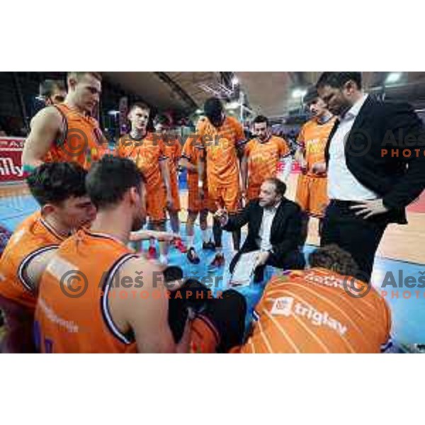 Action during the Final of Spar Cup between Helios Suns and Cedevita Olimpija in Lukna Hall, Maribor, Slovenia on February 17, 2023
