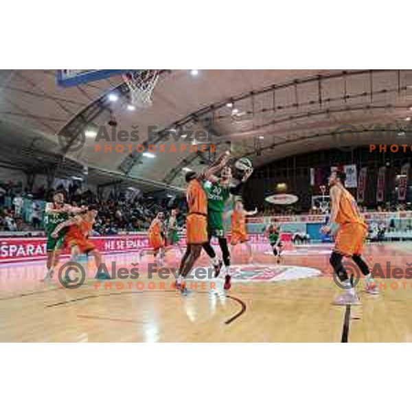 Action during the Final of Spar Cup between Helios Suns and Cedevita Olimpija in Lukna Hall, Maribor, Slovenia on February 17, 2023