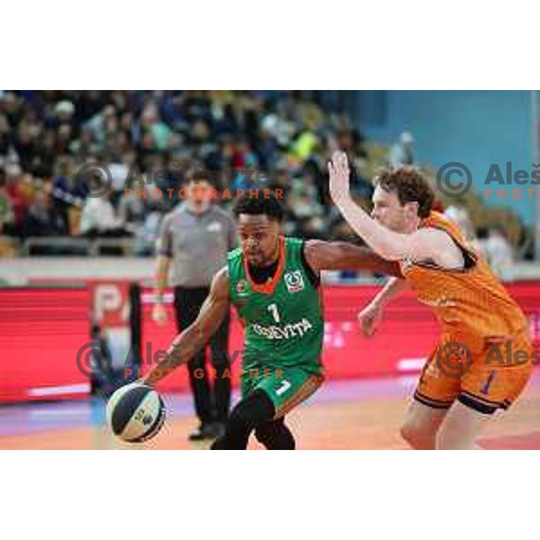 Action during the Final of Spar Cup between Helios Suns and Cedevita Olimpija in Lukna Hall, Maribor, Slovenia on February 17, 2023