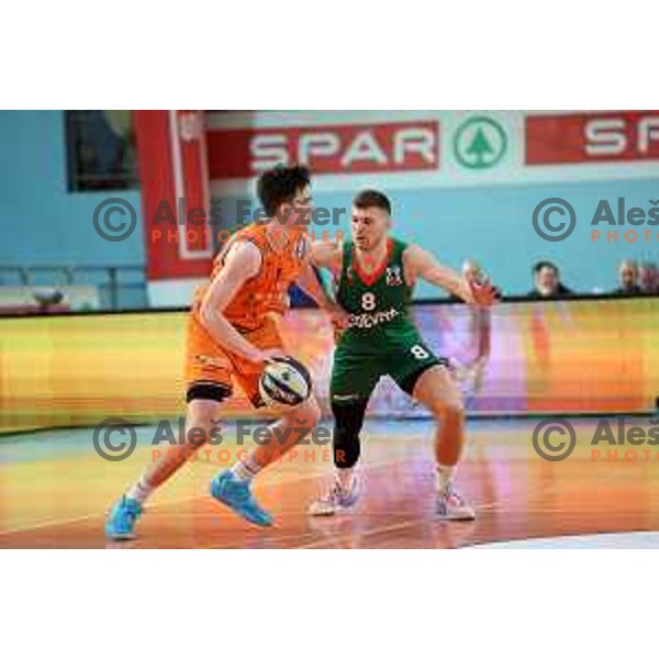 Action during the Final of Spar Cup between Helios Suns and Cedevita Olimpija in Lukna Hall, Maribor, Slovenia on February 17, 2023