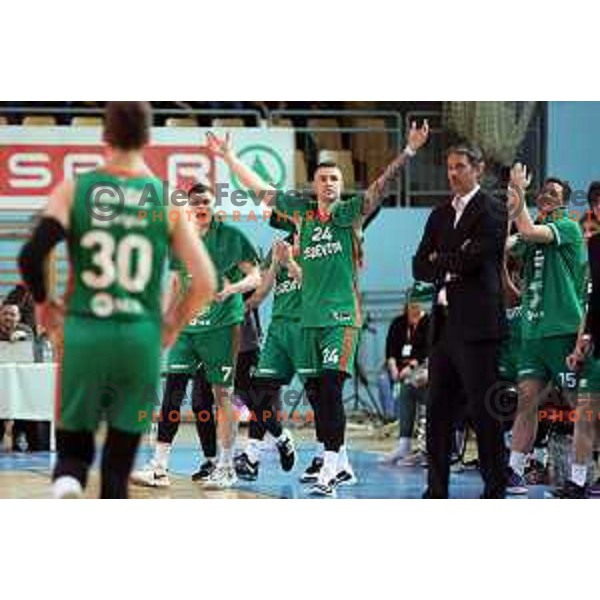 Action during the Final of Spar Cup between Helios Suns and Cedevita Olimpija in Lukna Hall, Maribor, Slovenia on February 17, 2023