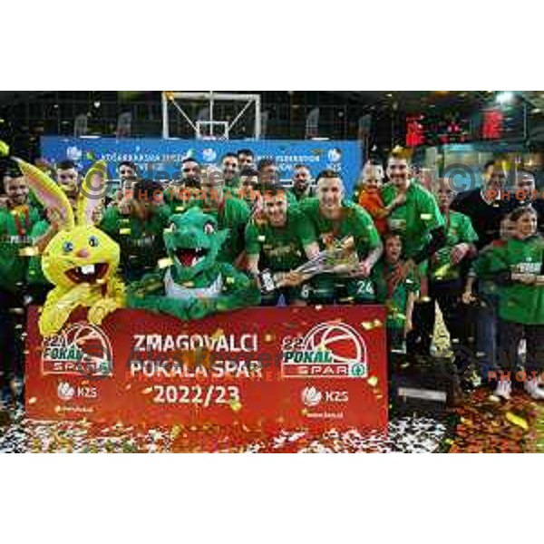 Action during the Final of Spar Cup between Helios Suns and Cedevita Olimpija in Lukna Hall, Maribor, Slovenia on February 17, 2023
