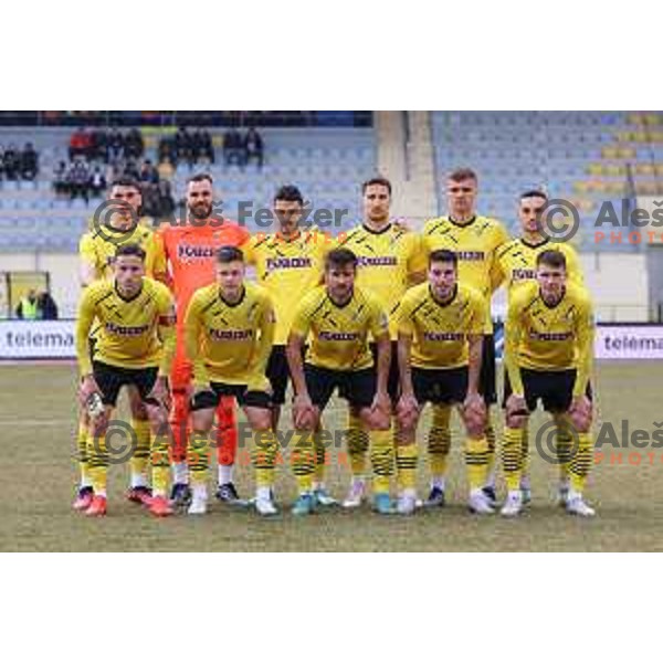 Kalcer Radomlje starting 11 prior to Prva Liga Telemach 2022-2023 football match between Kalcer Radomlje and Mura in Sportni park Domzale, Domzale, Slovenia on February 18, 2023