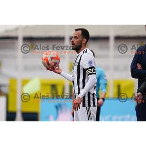 Ziga Kous of Mura during Prva Liga Telemach 2022-2023 football match between Kalcer Radomlje and Mura in Sportni park Domzale, Domzale, Slovenia on February 18, 2023