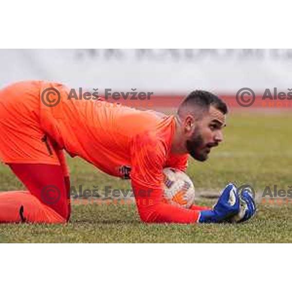 Emir Velic of Kalcer Radomlje during Prva Liga Telemach 2022-2023 football match between Kalcer Radomlje and Mura in Sportni park Domzale, Domzale, Slovenia on February 18, 2023