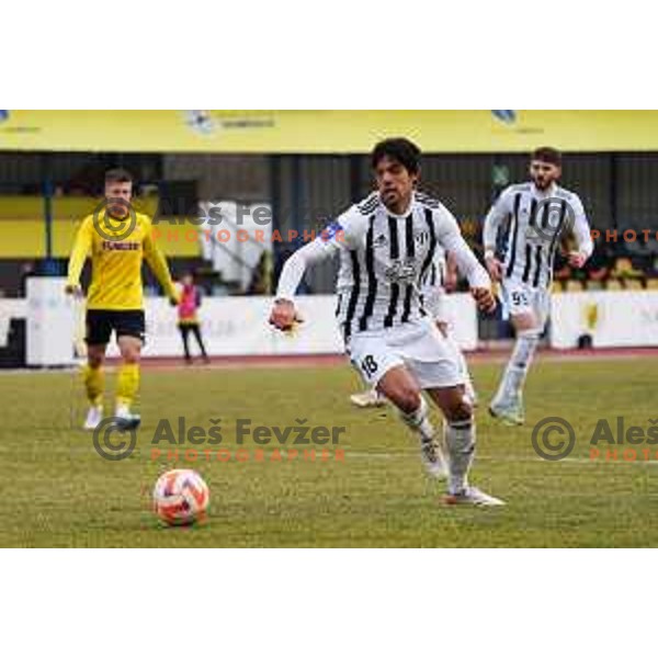 Lazar Zlicic of Mura during Prva Liga Telemach 2022-2023 football match between Kalcer Radomlje and Mura in Sportni park Domzale, Domzale, Slovenia on February 18, 2023