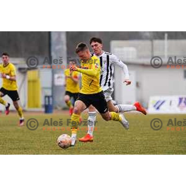 Madzid Sosic of Kalcer Radomlje during Prva Liga Telemach 2022-2023 football match between Kalcer Radomlje and Mura in Sportni park Domzale, Domzale, Slovenia on February 18, 2023