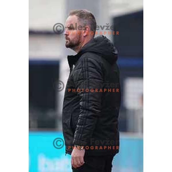 Coach Damir Contala of Mura during Prva Liga Telemach 2022-2023 football match between Kalcer Radomlje and Mura in Sportni park Domzale, Domzale, Slovenia on February 18, 2023