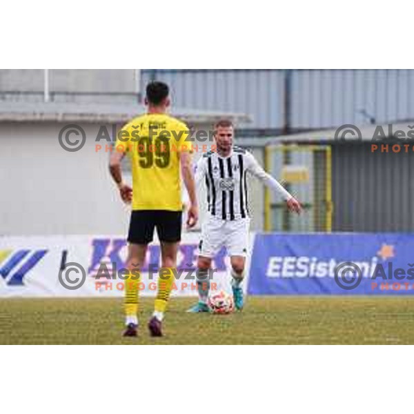 Gregor Balazic of Mura during Prva Liga Telemach 2022-2023 football match between Kalcer Radomlje and Mura in Sportni park Domzale, Domzale, Slovenia on February 18, 2023