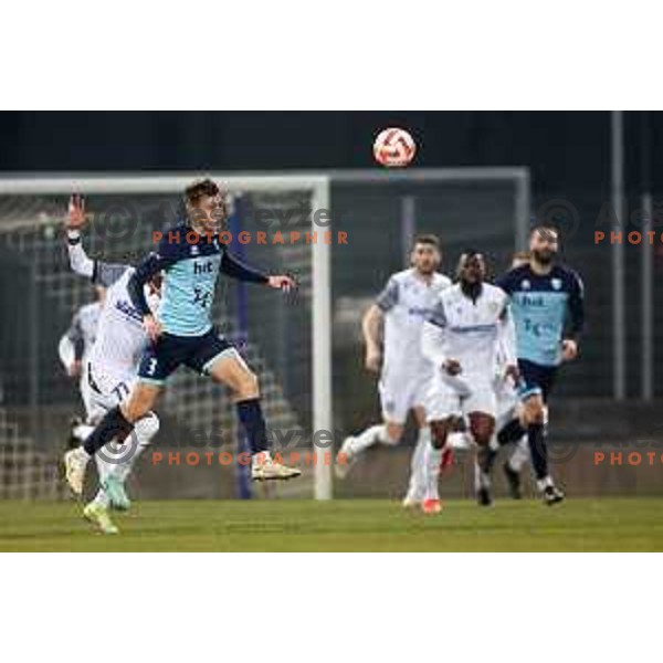 in action during Prva Liga Telemach 2022-2023 football match between Gorica and Koper in Nova Gorica, Slovenia on February 18, 2023