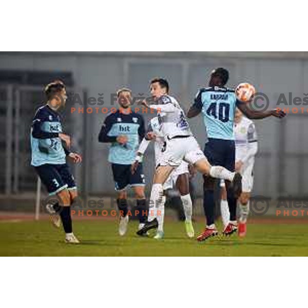 in action during Prva Liga Telemach 2022-2023 football match between Gorica and Koper in Nova Gorica, Slovenia on February 18, 2023