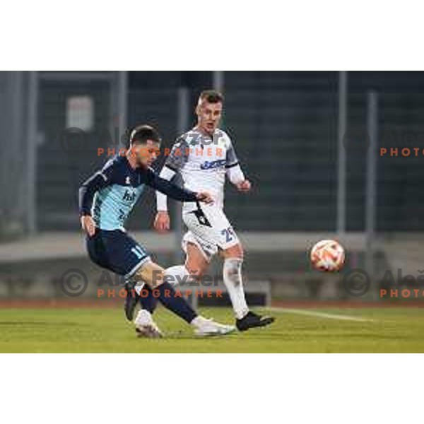 in action during Prva Liga Telemach 2022-2023 football match between Gorica and Koper in Nova Gorica, Slovenia on February 18, 2023