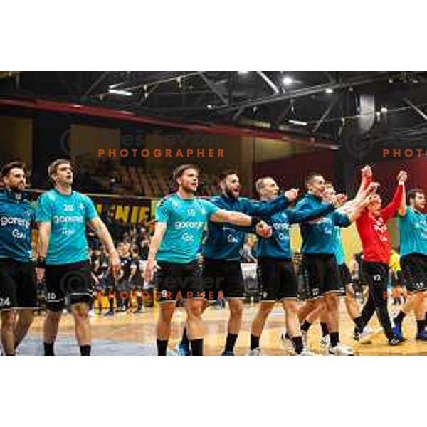 in action during EHF European Cup handball match between Gorenje Velenje and Sabbianco Anorthosis Famagusta in Red Hall, Velenje, Slovenia on February 18, 2023