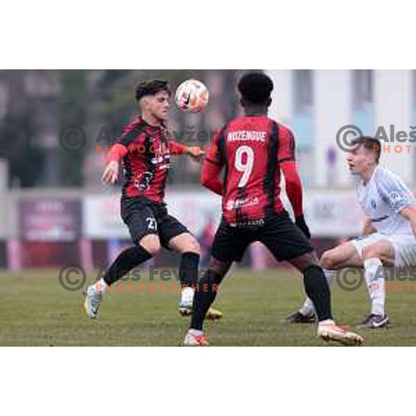 in action during Prva Liga Telemach 2022-2023 football match between Tabor Sezana and Celje in Sezana, Slovenia on February 18, 2023