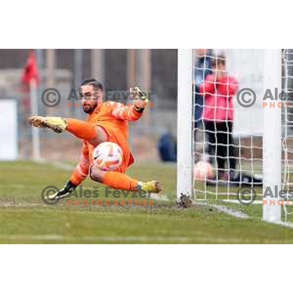 Matko Obradovic in action during Prva Liga Telemach 2022-2023 football match between Tabor Sezana and Celje in Sezana, Slovenia on February 18, 2023