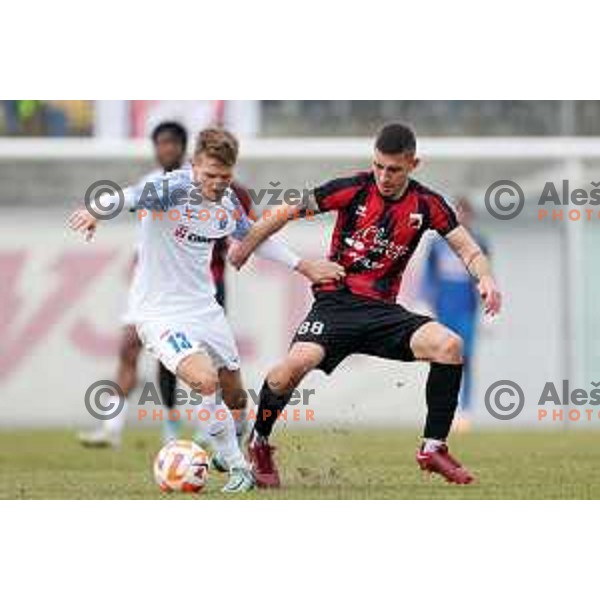 Matic Vrbanec of Celje in action during Prva Liga Telemach 2022-2023 football match between Tabor Sezana and Celje in Sezana, Slovenia on February 18, 2023 