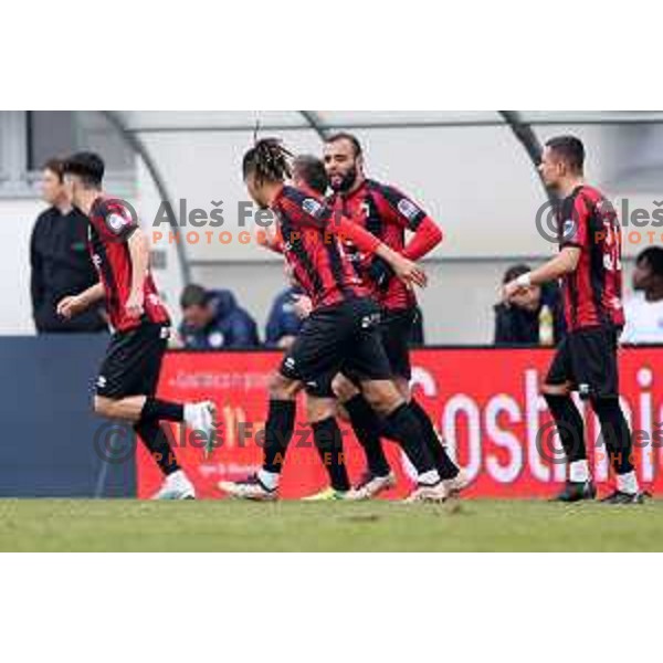 in action during Prva Liga Telemach 2022-2023 football match between Tabor Sezana and Celje in Sezana, Slovenia on February 18, 2023