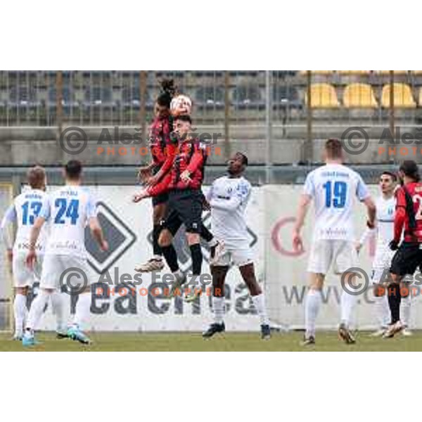 in action during Prva Liga Telemach 2022-2023 football match between Tabor Sezana and Celje in Sezana, Slovenia on February 18, 2023