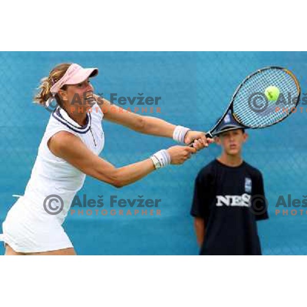 Astrid Besser (ITA) playing in second round in qualification for WTA Banka Koper Slovenia Open tennis tournament in Portoroz (Slovenia) 20.7.2008. Photo Ales Fevzer 
