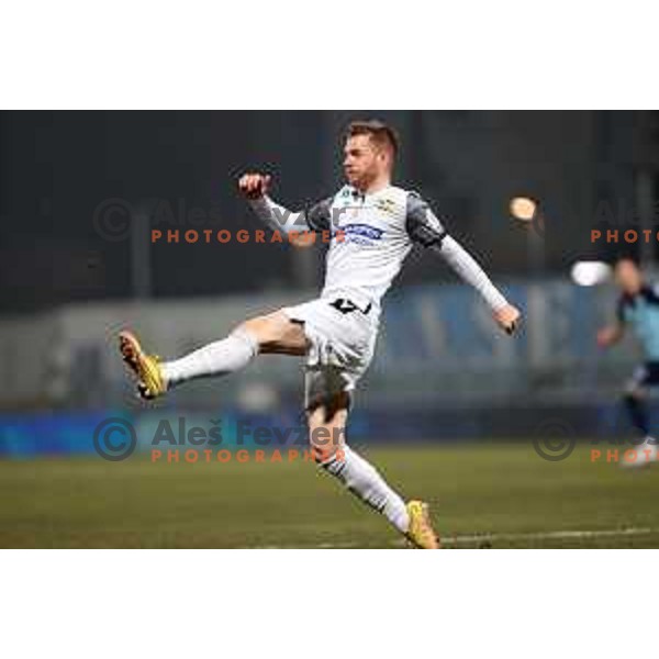 Rudi Pozeg Vancas in action during Prva Liga Telemach 2022-2023 football match between Gorica and Koper in Nova Gorica, Slovenia on February 18, 2023
