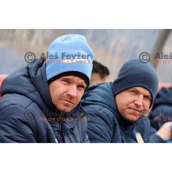 Simon Rozman, head coach of Domzale during Prva Liga Telemach 2022-2023 football match between Bravo and Domzale in Ljubljana, Slovenia on February 19, 2023