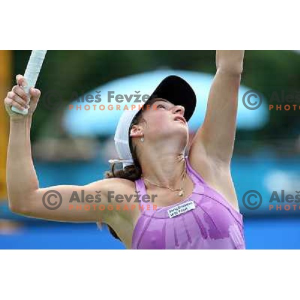 Vesna Manasieva (RUS) playing in second round in qualification for WTA Banka Koper Slovenia Open tennis tournament in Portoroz (Slovenia) 20.7.2008. Photo Ales Fevzer 