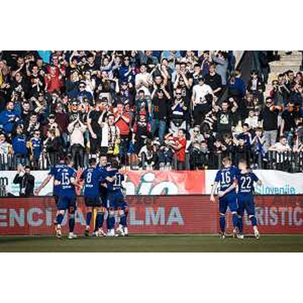 in action during Prva liga Telemach football match between Maribor and Olimpija in Ljudski vrt, Maribor, Slovenia on February 19, 2023. Photo: Jure Banfi