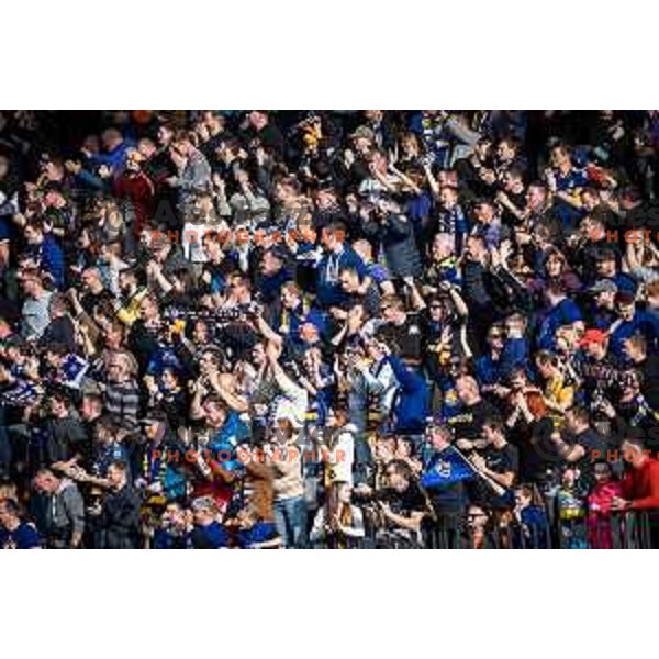 Fans of Maribor during Prva liga Telemach football match between Maribor and Olimpija in Ljudski vrt, Maribor, Slovenia on February 19, 2023. Photo: Jure Banfi