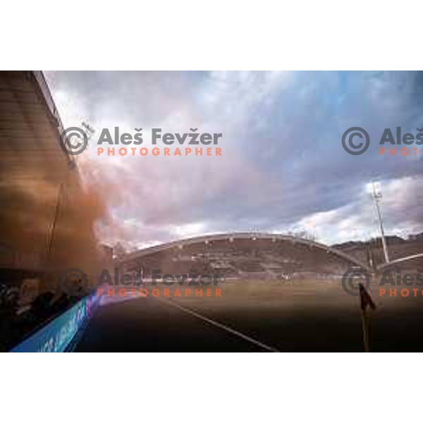 in action during Prva liga Telemach football match between Maribor and Olimpija in Ljudski vrt, Maribor, Slovenia on February 19, 2023. Photo: Jure Banfi