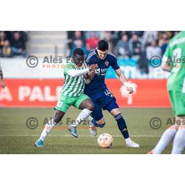 Marko Tolic in action during Prva liga Telemach football match between Maribor and Olimpija in Ljudski vrt, Maribor, Slovenia on February 19, 2023. Photo: Jure Banfi