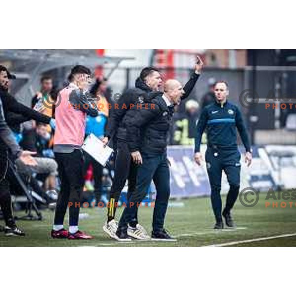 Damir Krznar, head coach of Olimpija during Prva liga Telemach football match between Maribor and Olimpija in Ljudski vrt, Maribor, Slovenia on February 19, 2023. Photo: Jure Banfi