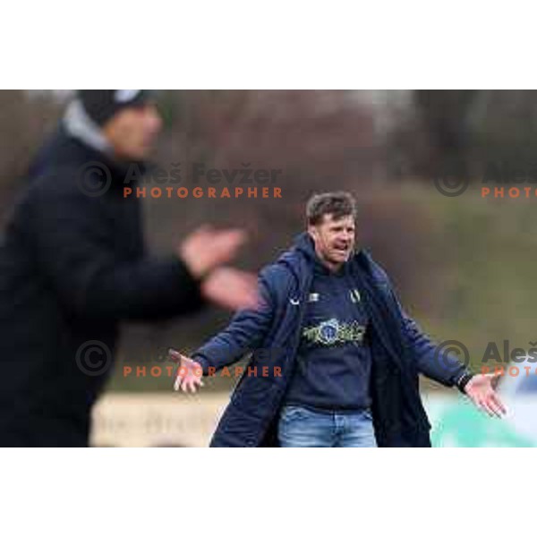 Simon Rozman, head coach of Domzale during Prva Liga Telemach 2022-2023 football match between Bravo and Domzale in Ljubljana, Slovenia on February 19, 2023