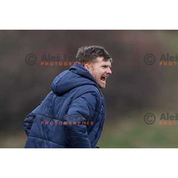 Simon Rozman, head coach of Domzale during Prva Liga Telemach 2022-2023 football match between Bravo and Domzale in Ljubljana, Slovenia on February 19, 2023