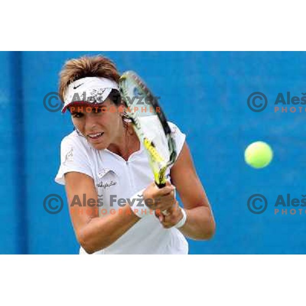 Maria Jose Martinez Sanchez (ESP) playing in second round in qualification for WTA Banka Koper Slovenia Open tennis tournament in Portoroz (Slovenia) 20.7.2008. Photo Ales Fevzer 