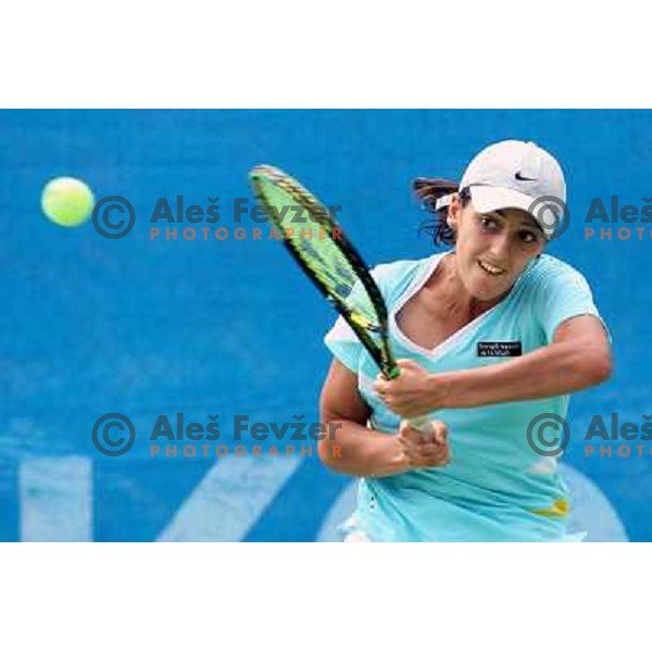 Julija Valieva (BUL) playing in second round in qualification for WTA Banka Koper Slovenia Open tennis tournament in Portoroz (Slovenia) 20.7.2008. Photo Ales Fevzer 