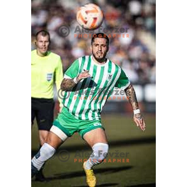 in action during Prva liga Telemach football match between Maribor and Olimpija in Ljudski vrt, Maribor, Slovenia on February 19, 2023. Photo: Jure Banfi
