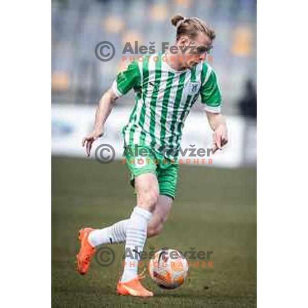 in action during Prva liga Telemach football match between Maribor and Olimpija in Ljudski vrt, Maribor, Slovenia on February 19, 2023. Photo: Jure Banfi