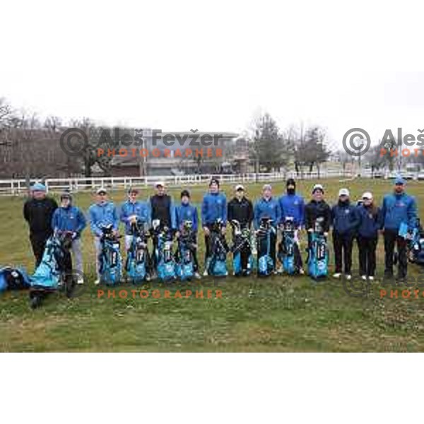 Winter practice of Slovenia golf team at Lipica golf course, Sezana on February 17, 2023