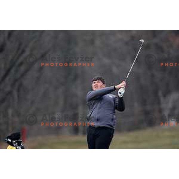 Blaz Pauletic during winter practice of Slovenia golf team at Lipica golf course, Sezana on February 17, 2023