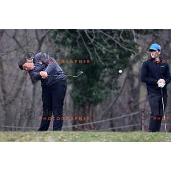 Blaz Pauletic during winter practice of Slovenia golf team at Lipica golf course, Sezana on February 17, 2023
