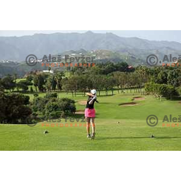 Eva Kiri Fevzer playing at Real Club de Golf de Las Palmas 1891, Gran Canaria, Canary Islands, Spain on December 26, 2022