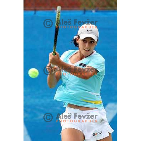 Julija Valieva (BUL) playing in second round in qualification for WTA Banka Koper Slovenia Open tennis tournament in Portoroz (Slovenia) 20.7.2008. Photo Ales Fevzer 