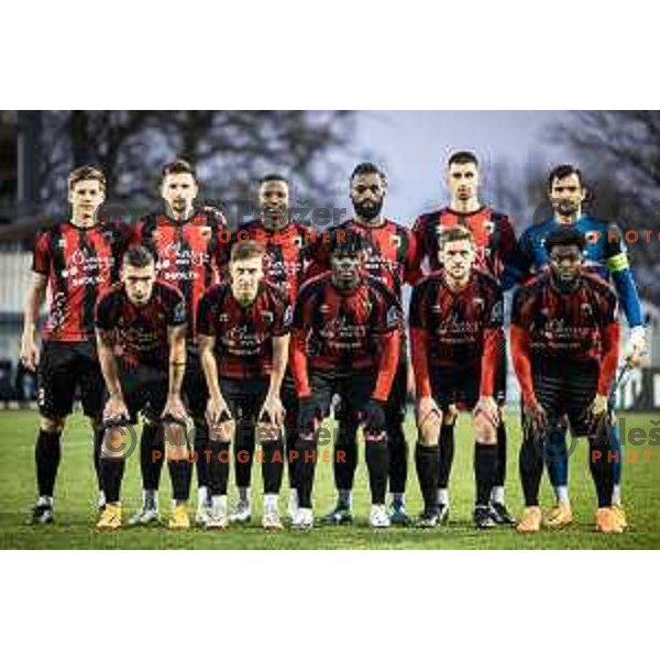 Tabor Sezana starting eleven during Prva liga Telemach football match between Mura and Tabor Sezana in Fazanerija, Murska Sobota, Slovenia on February 21, 2023. Photo: Jure Banfi