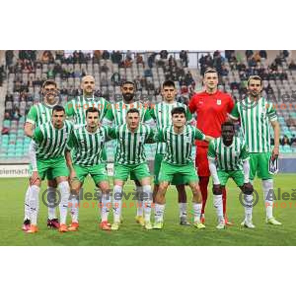 Olimpija starting 11 prior to Prva Liga Telemach 2022-2023 football match between Olimpija and Gorica in SRC Stozice, Ljubljana, Slovenia on February 22, 2023