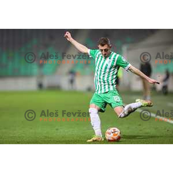 Mario Kvesic of Olimpija during Prva Liga Telemach 2022-2023 football match between Olimpija and Gorica in SRC Stozice, Ljubljana, Slovenia on February 22, 2023