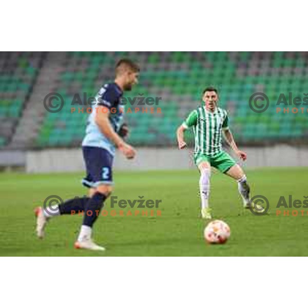 Mario Kvesic of Olimpija during Prva Liga Telemach 2022-2023 football match between Olimpija and Gorica in SRC Stozice, Ljubljana, Slovenia on February 22, 2023