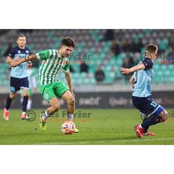 Ivan Posavec of Olimpija during Prva Liga Telemach 2022-2023 football match between Olimpija and Gorica in SRC Stozice, Ljubljana, Slovenia on February 22, 2023